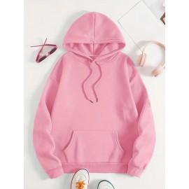 Plus Size, Women's Winter Elegant Geometric Print Hooded Sweatshirt - Cozy Pullover Hoodie with Book & Floral Design, 