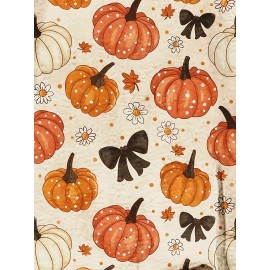 Plus Size, Plus Size Women's Halloween Pullover Sweatshirt - Oversized Casual Round Neck Long Sleeve with Pumpkin Floral Butterfly Print, Machine Washable Fall Autumn Holiday Party Top