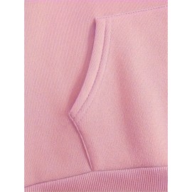 Plus Size - Women'S Plus Size Floral Print Hoodie - Soft, Comfortable Long Sleeve with Pockets, Casual Brown Pullover for All-Season Wear, Casual Wear Hoodie | Floral Print Hoodie | Soft Fabric Hoodie